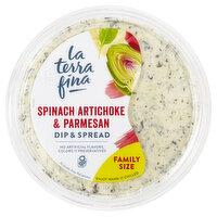 La Terra Fina Dip & Spread, Spinach Artichoke & Parmesan, Family Size, 16 Ounce